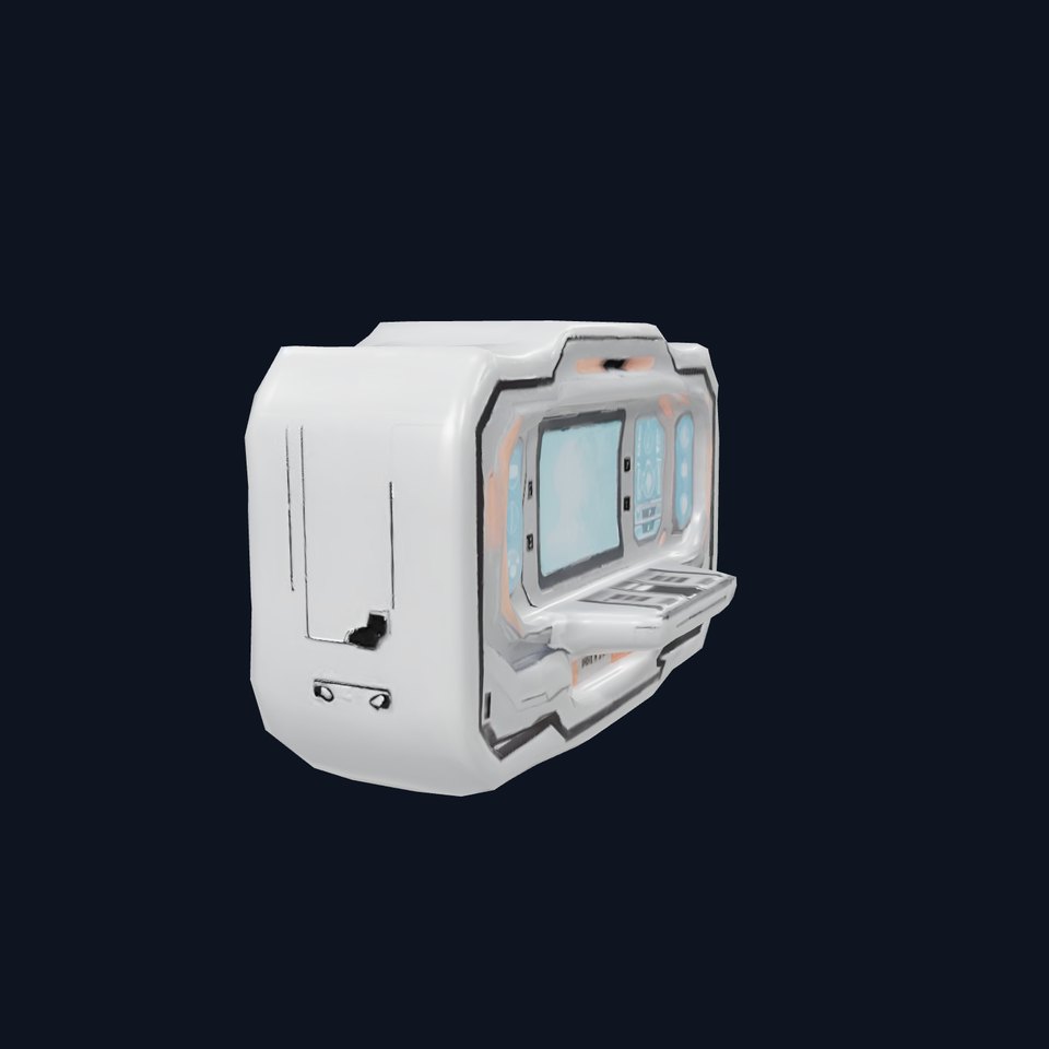 Futuristic Medical Console model pack