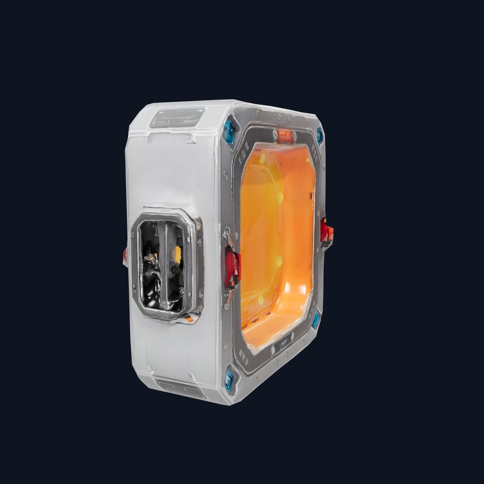 Futuristic SciFi Container Model Pack with LED Lights