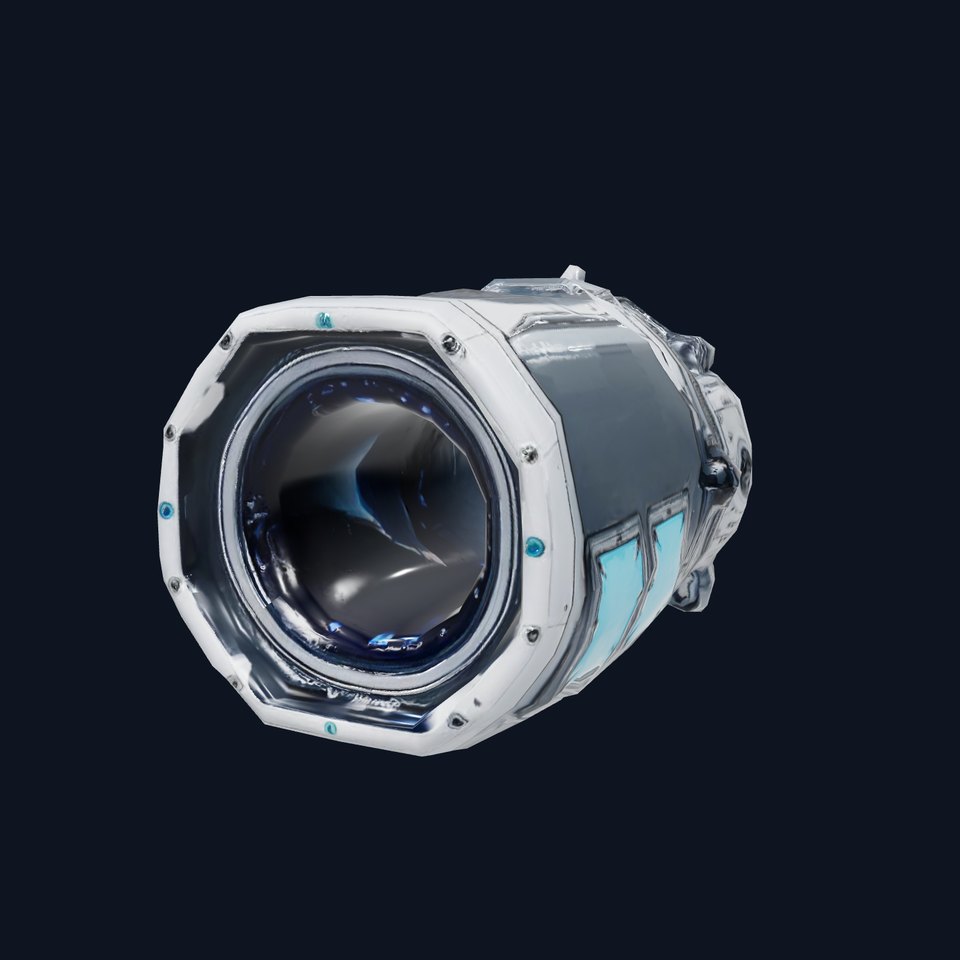 Futuristic Camera Lens Model Pack with Electronic Display