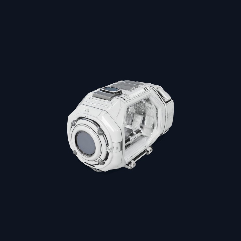 Futuristic Space Pod Interior Model Pack