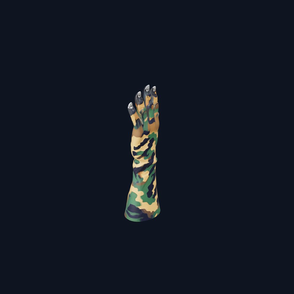Camouflage Glove Hand Model Pack