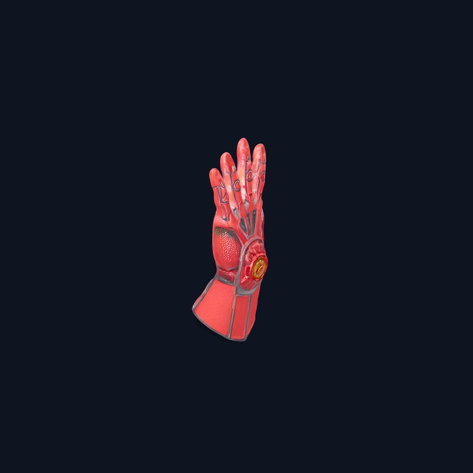 Futuristic Red Cybernetic Glove Model Pack viewer poster