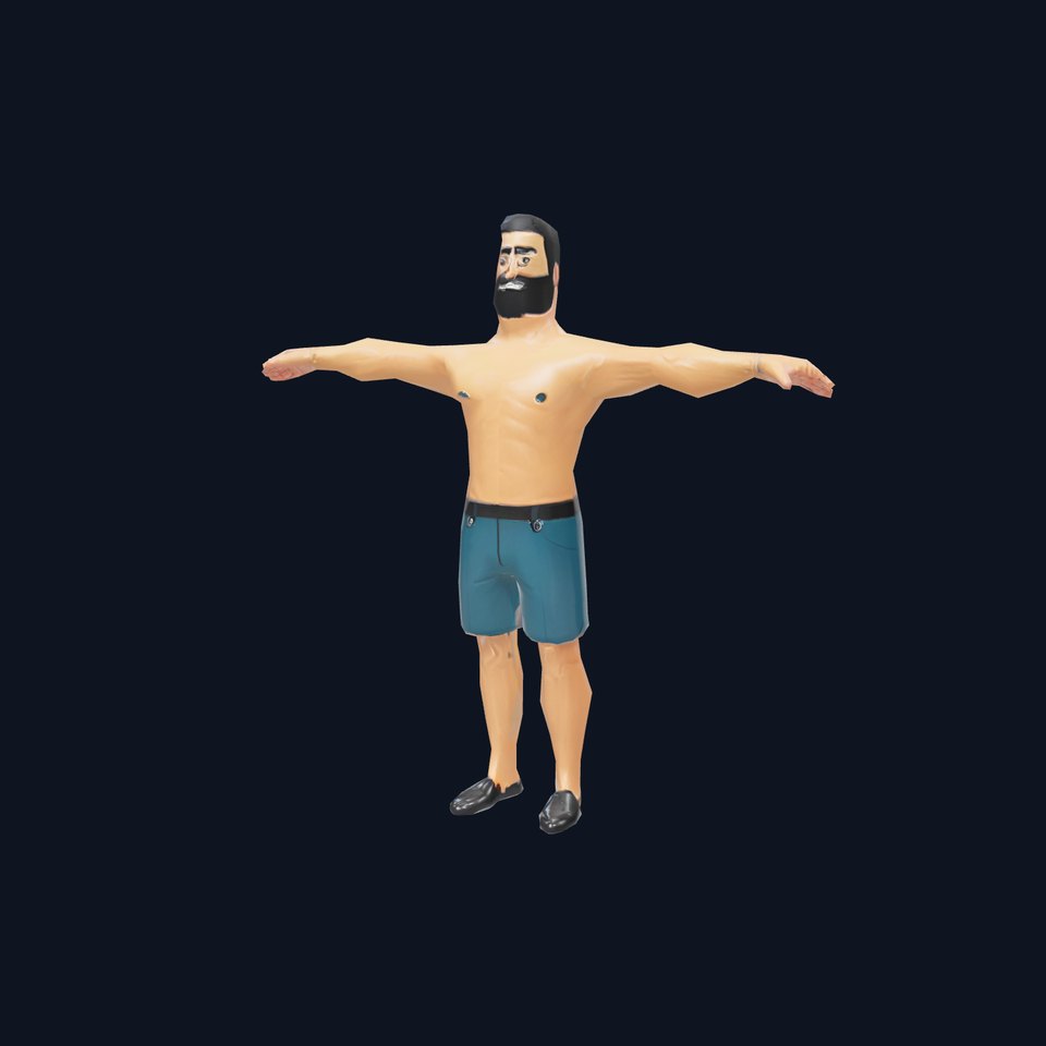 Stylized Athletic Male Figure Model Pack