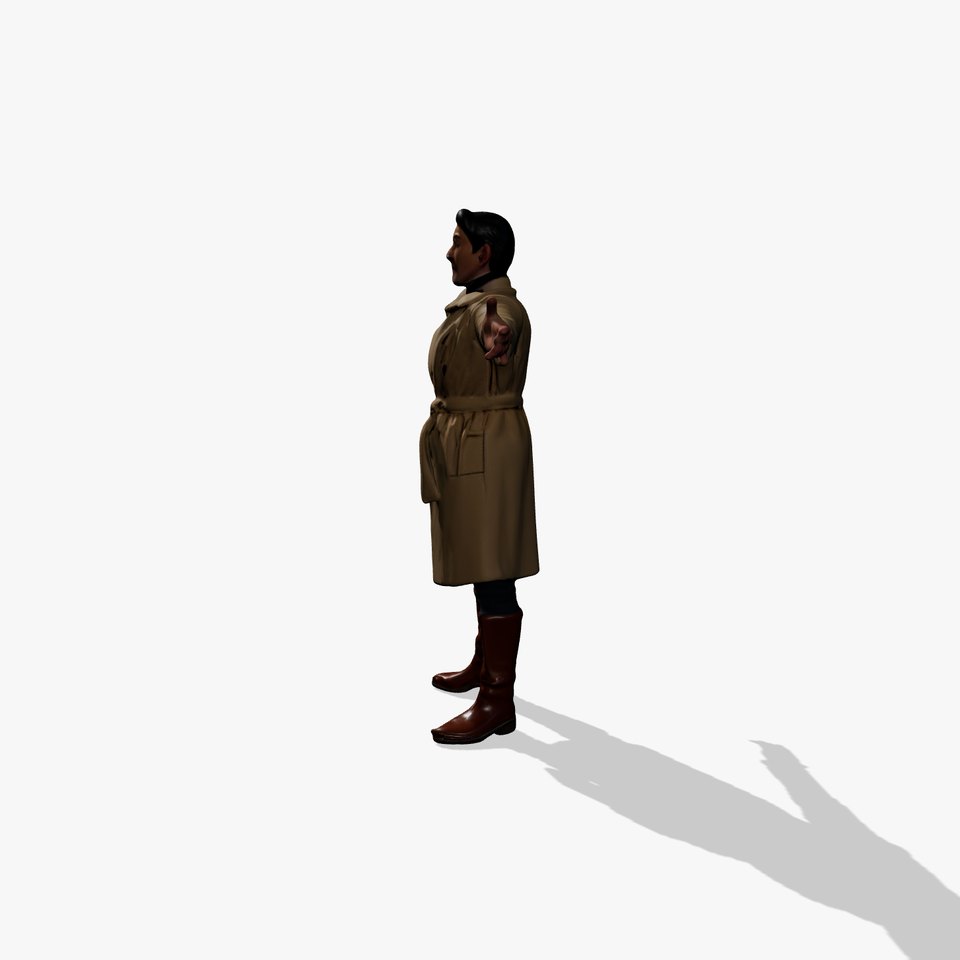 Trench Coat Character Model Pack with Multiple LODs