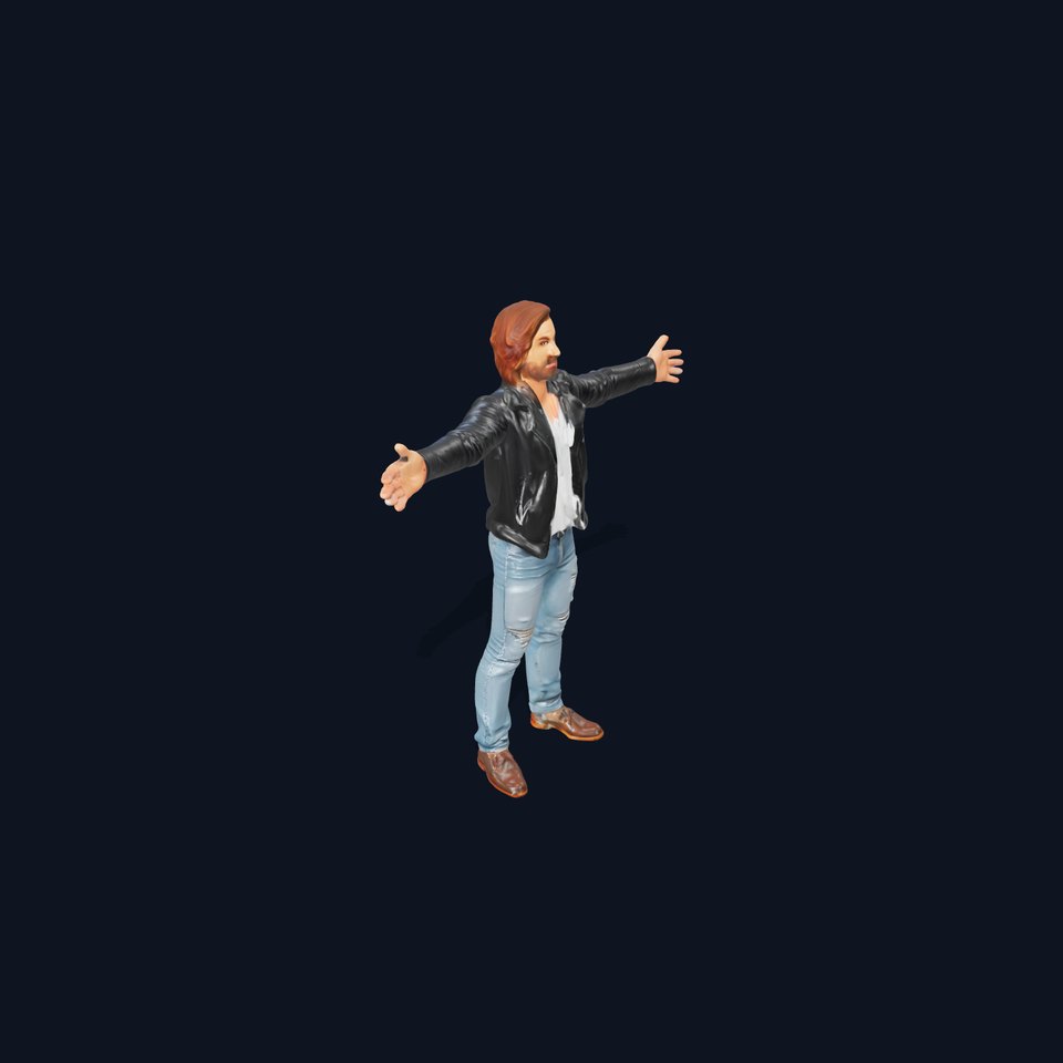 Casual Male Model Pack with Leather Jacket and Jeans viewer poster