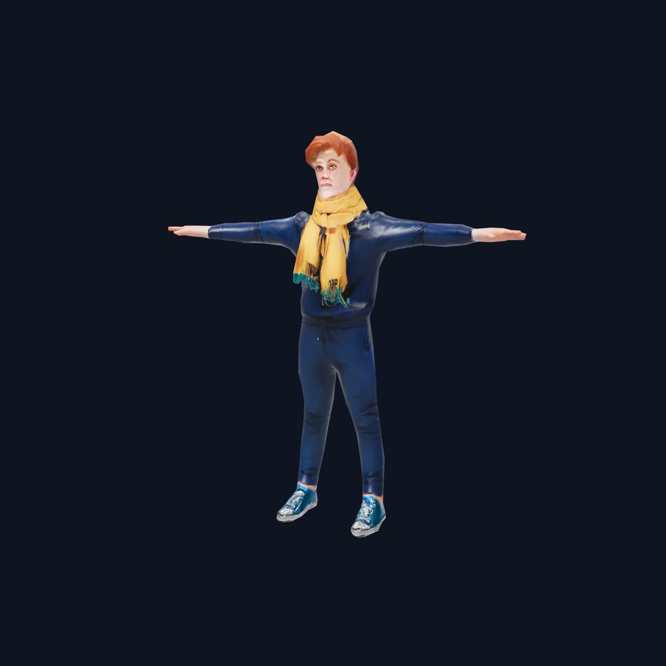 Casual Outfit Man with Scarf model pack