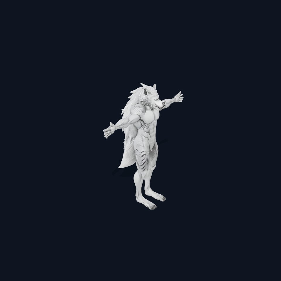 Werewolf Creature Model Pack with Detailed Features