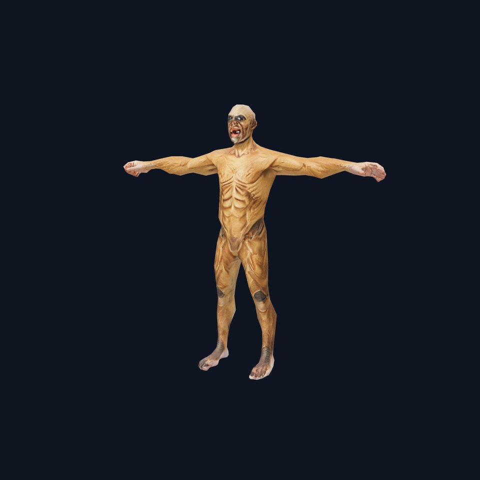 Muscular Human Character Model Pack with Detailed Texture
