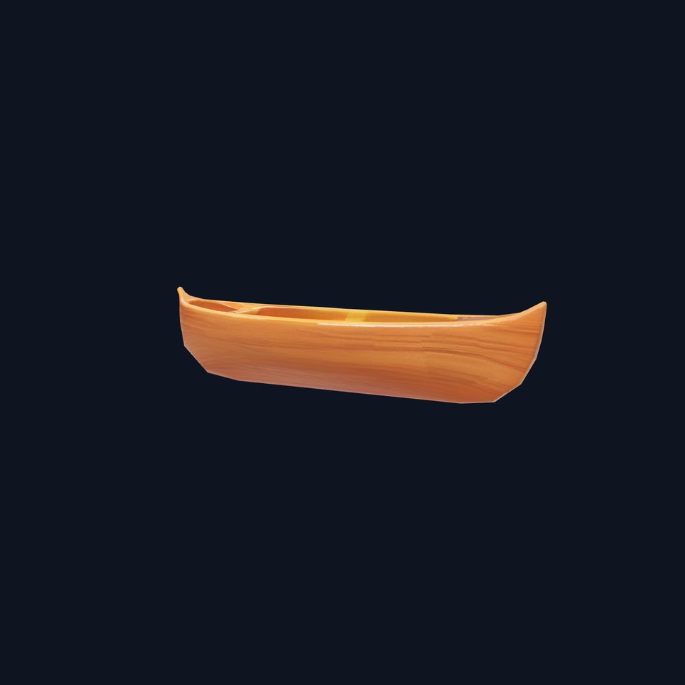 Wooden Canoe Model Pack with PBR Textures