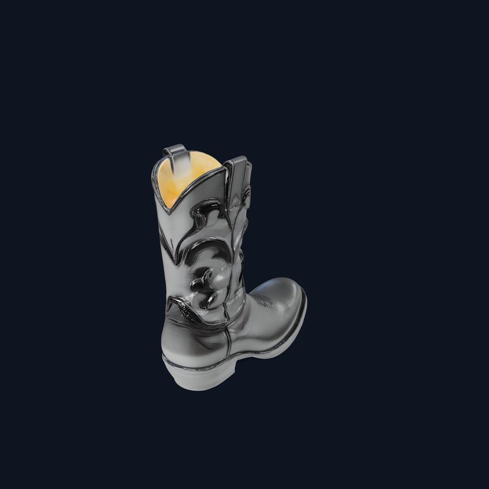 Cowboy Boot Model Pack with Intricate Stitching