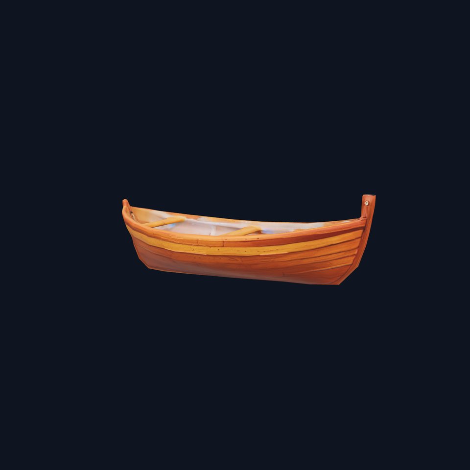 Wooden Rowboat Model Pack with Detailed Textures
