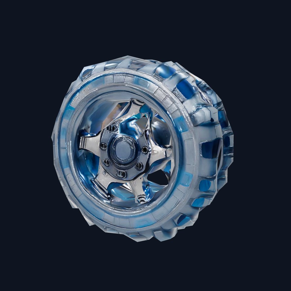 Futuristic HeavyDuty Wheel Model Pack with LED Lights