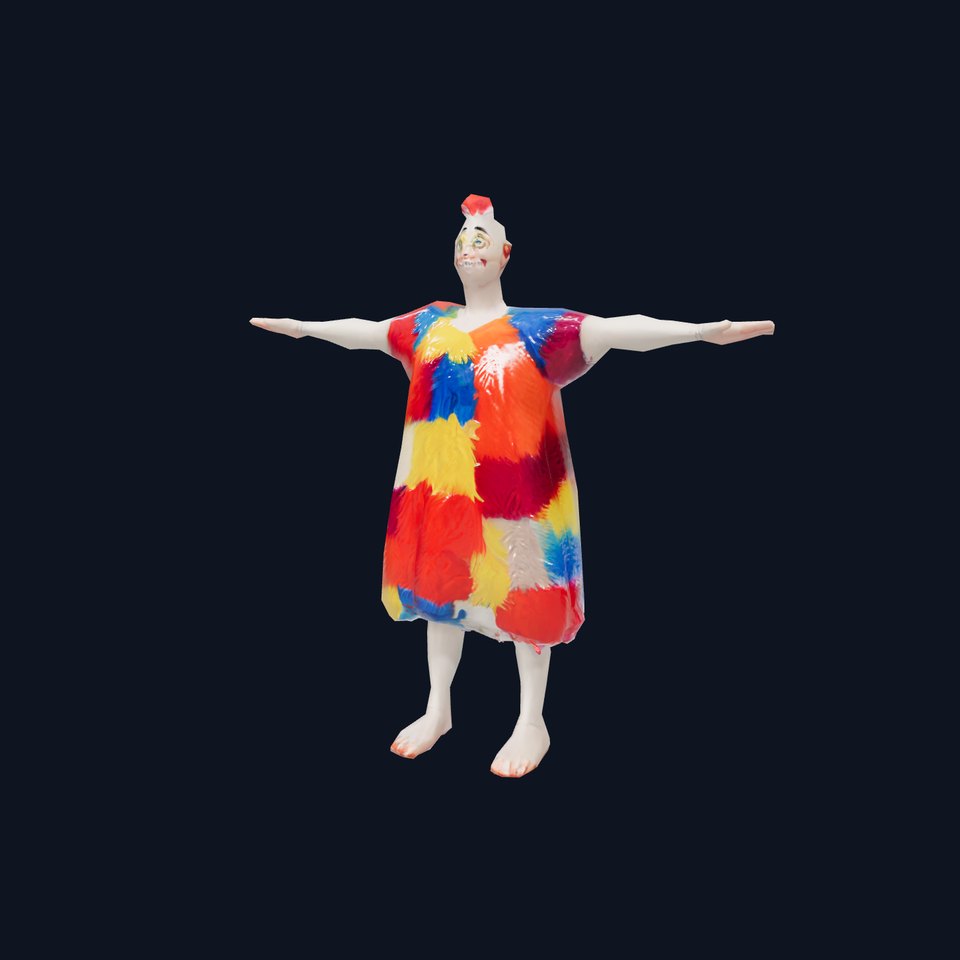 Colorful Cartoon Character Outfit Model Pack