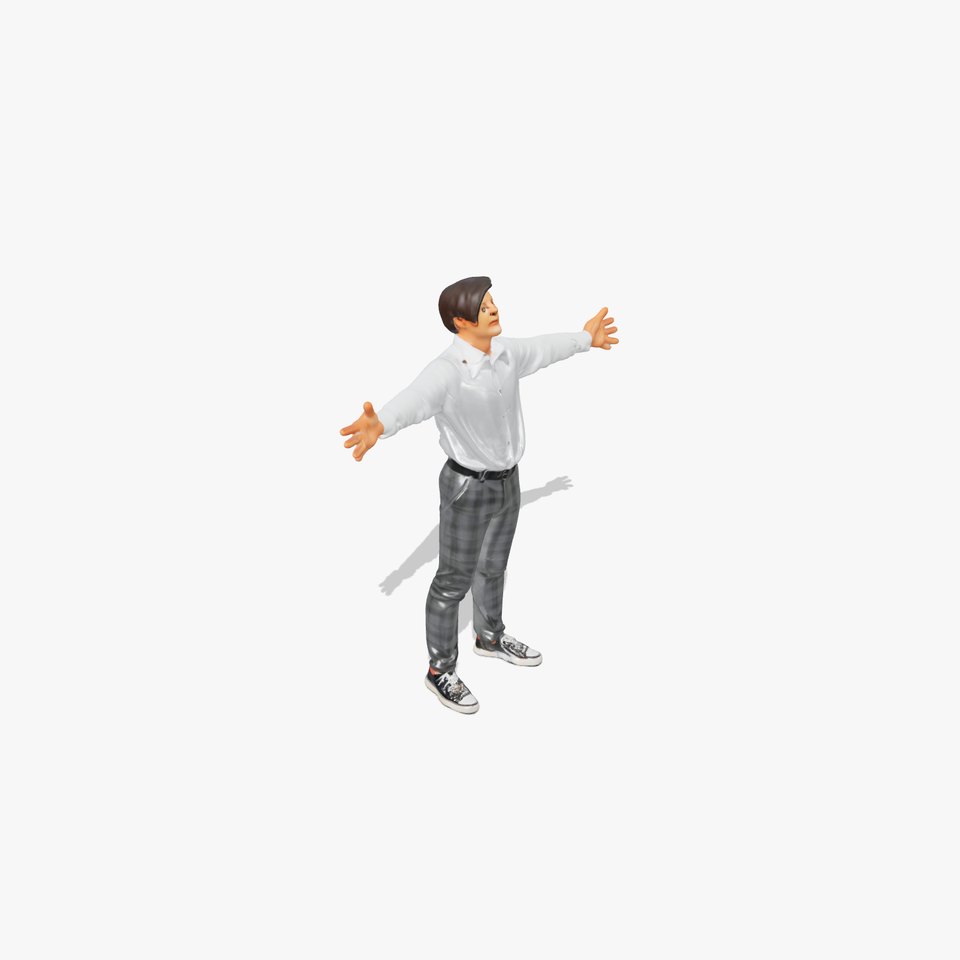 Business Casual Man Model Pack with Outstretched Arms