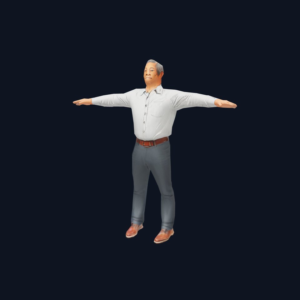 Professional Male Character Model Pack with Rigged Outfit