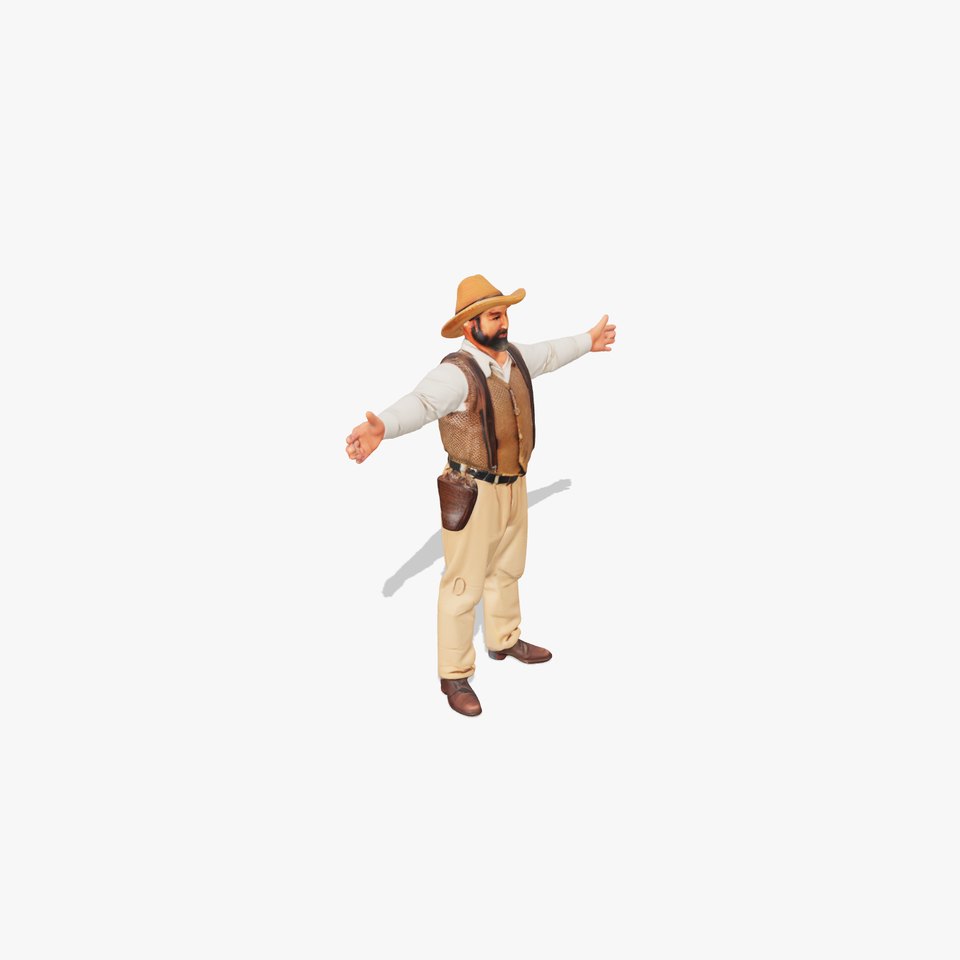 Cowboy Character Model Pack with Textured Vest