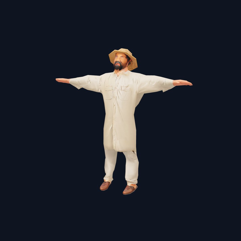 Rural Farmer Character Model Pack with Hat and Robe