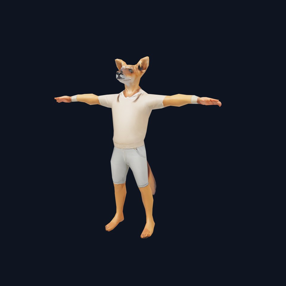 Anthropomorphic Fox Character Model Pack for Animation