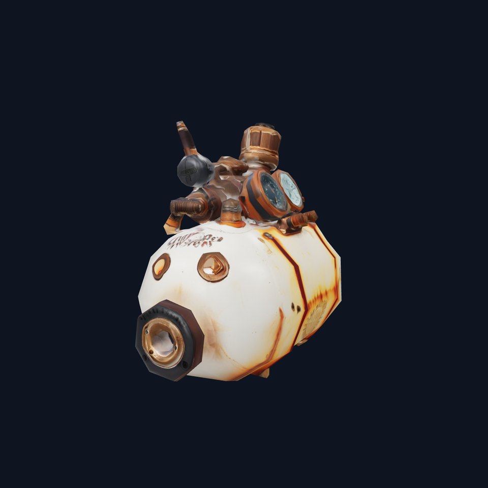 Vintage Industrial Pressure Gauge Model Pack