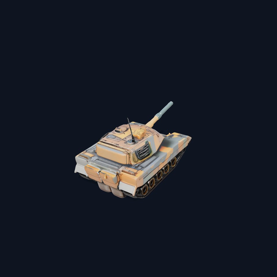 Modern Battle Tank Model Pack with Camouflage Finish