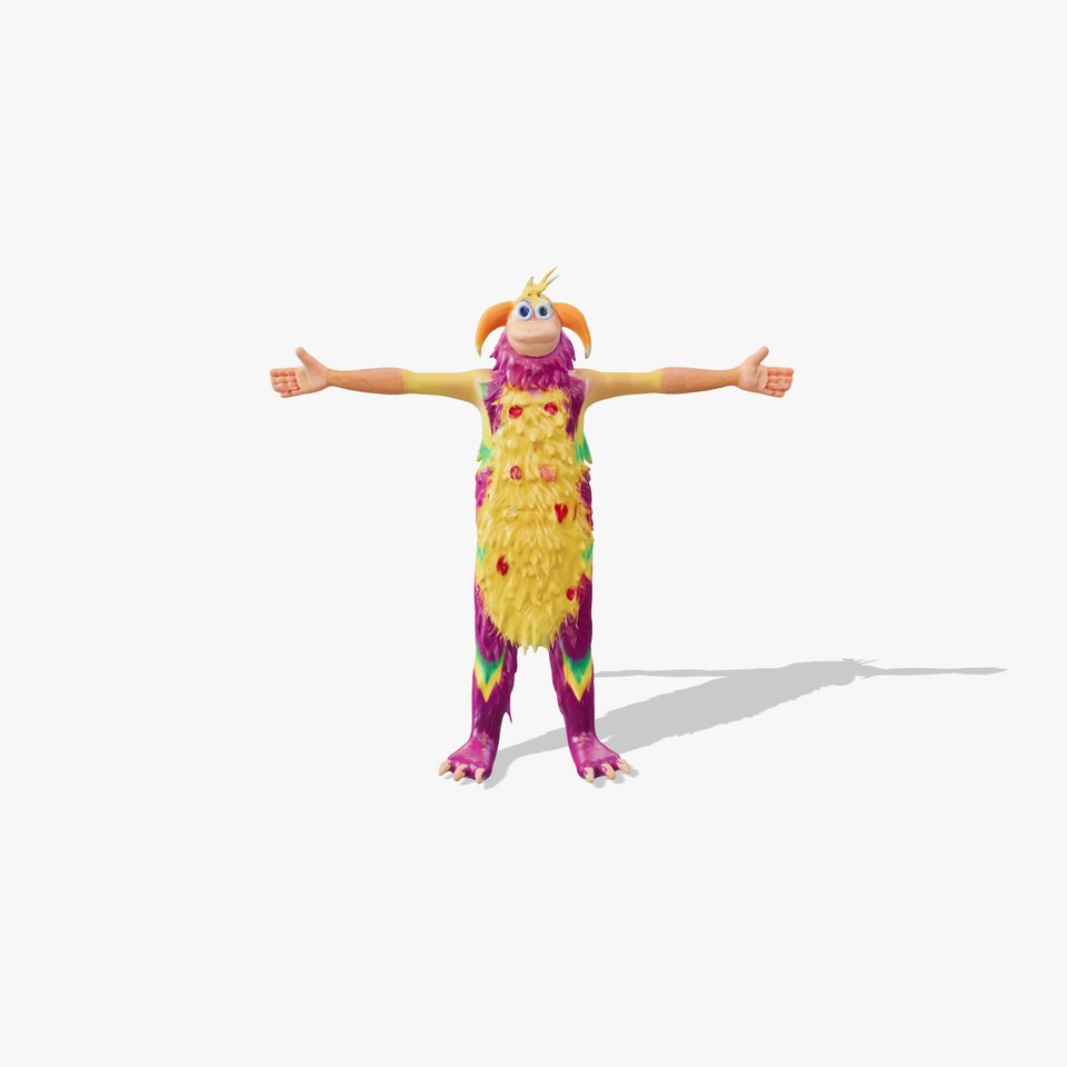 Colorful Furry Monster Character model pack viewer poster