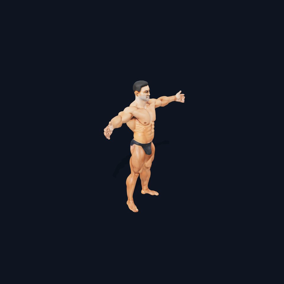 Realistic Male Bodybuilder Model Pack