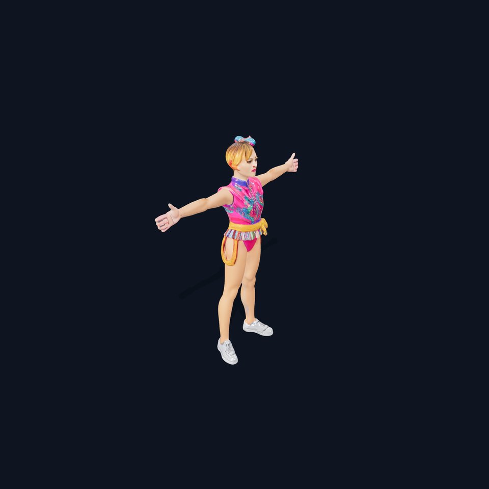 Colorful Circus Performer Outfit Model Pack