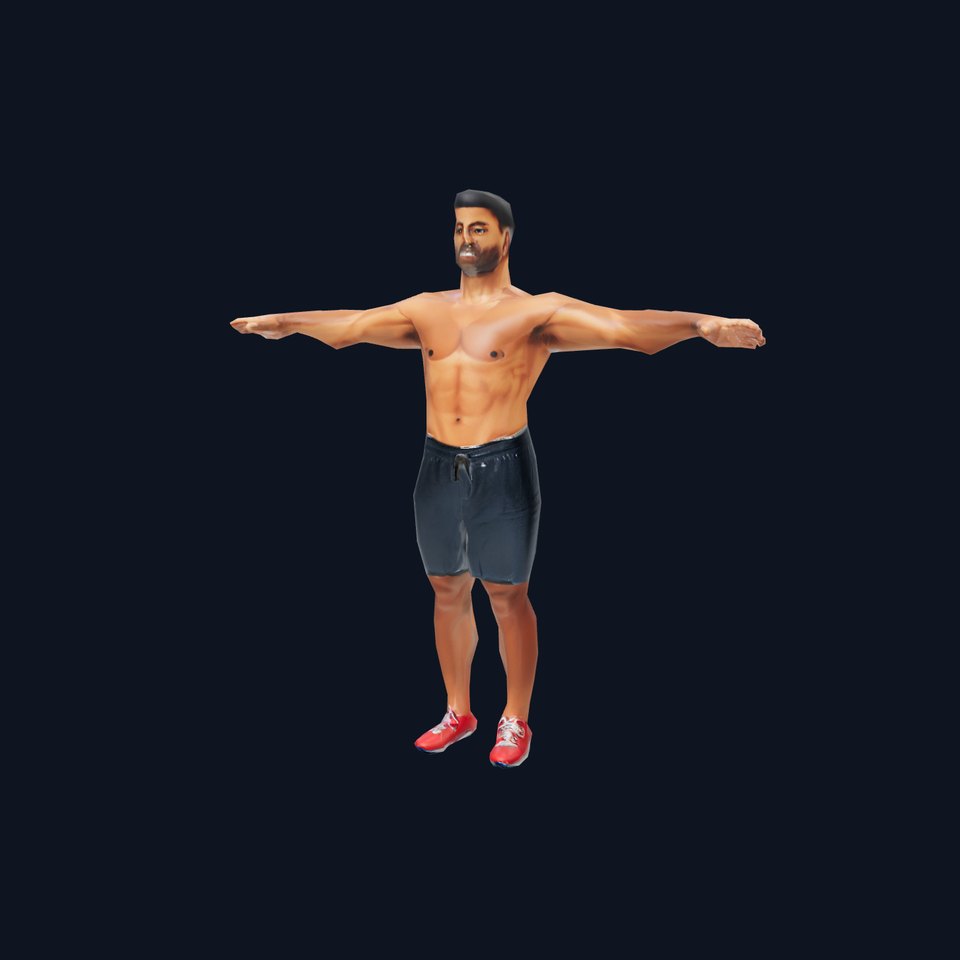 Athletic Male Character Model Pack with Dynamic Pose viewer poster