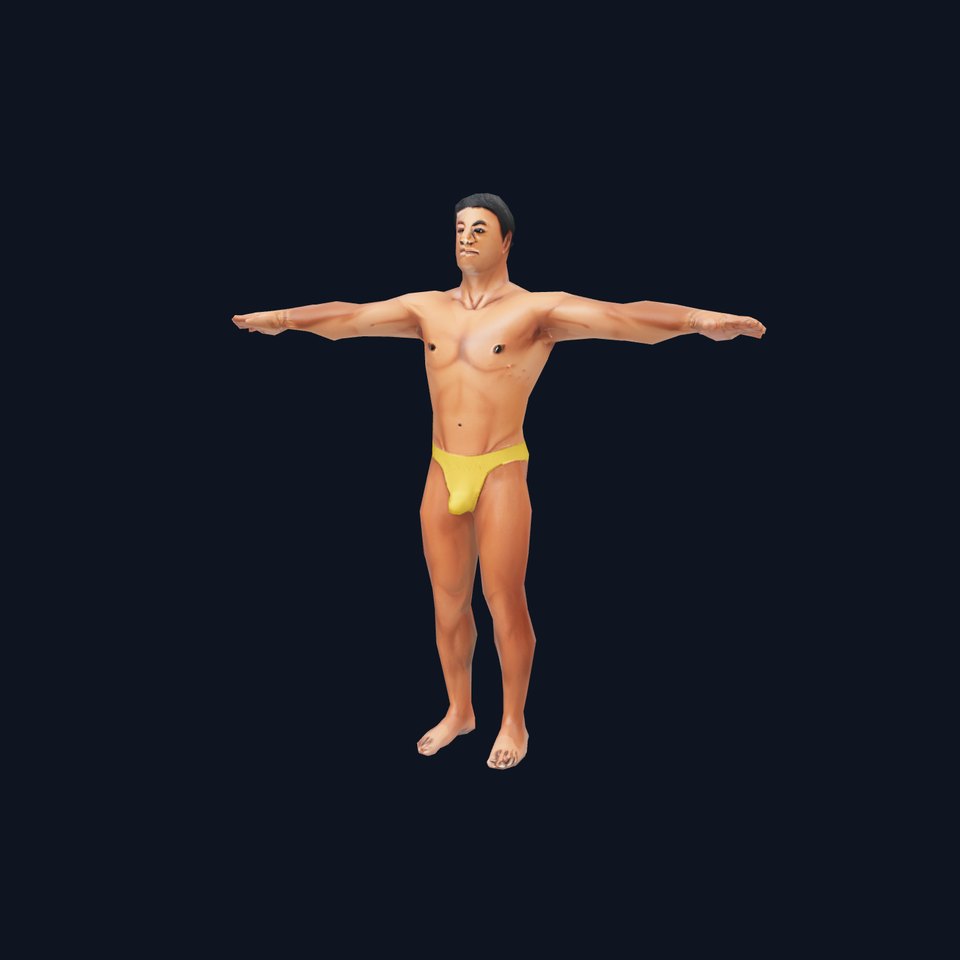 Realistic Male Athletic Model Pack with Detailed Anatomy