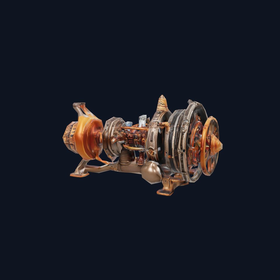 Steampunk Engine Model Pack with Intricate Design