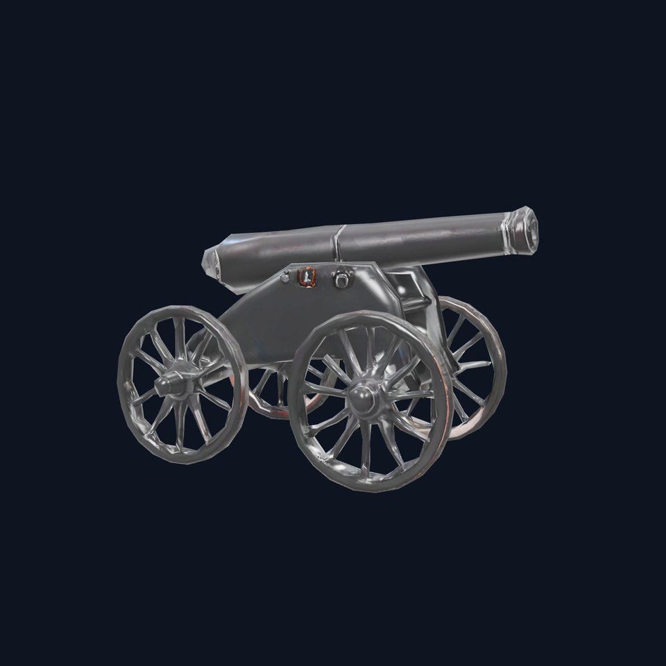 Historical Cannon Model Pack with Detailed Wheels