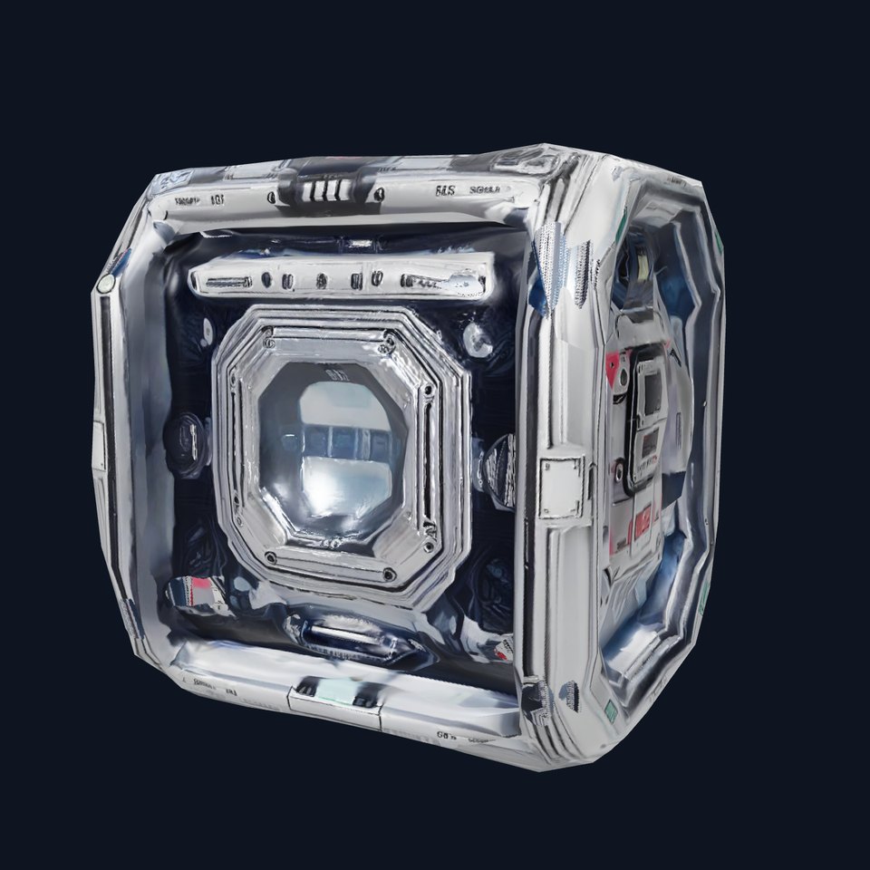 Futuristic SciFi Energy Cube model pack with detailed textures