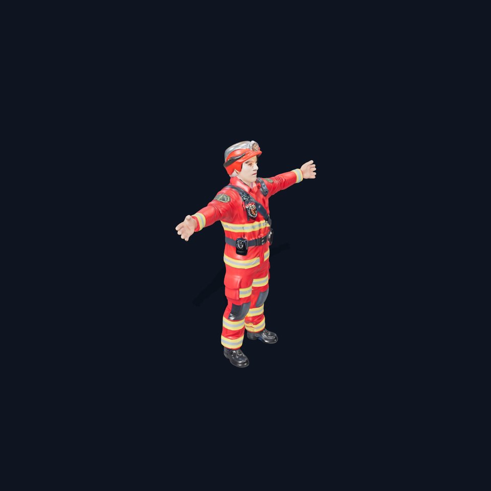 Firefighter Uniform Model Pack with High Visibility Stripes viewer poster