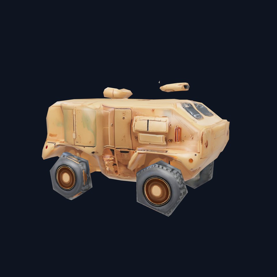 Armored Vehicle Model Pack with Desert Camouflage