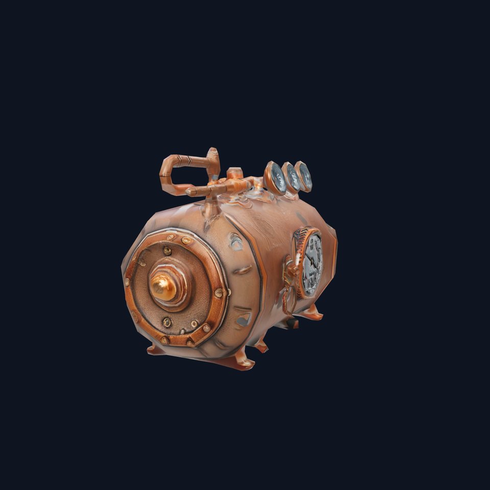 Steampunk Pressure Gauge Clock Model Pack