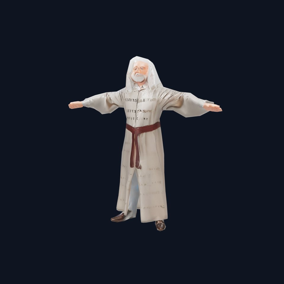 Wise Elder Character Model Pack with Robe and Beard