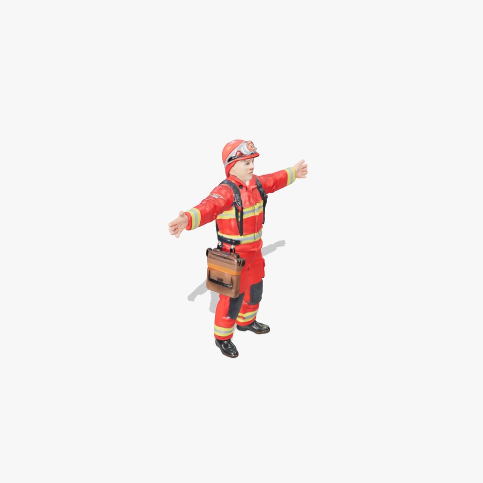 Firefighter Character Model Pack with Detailed Uniform