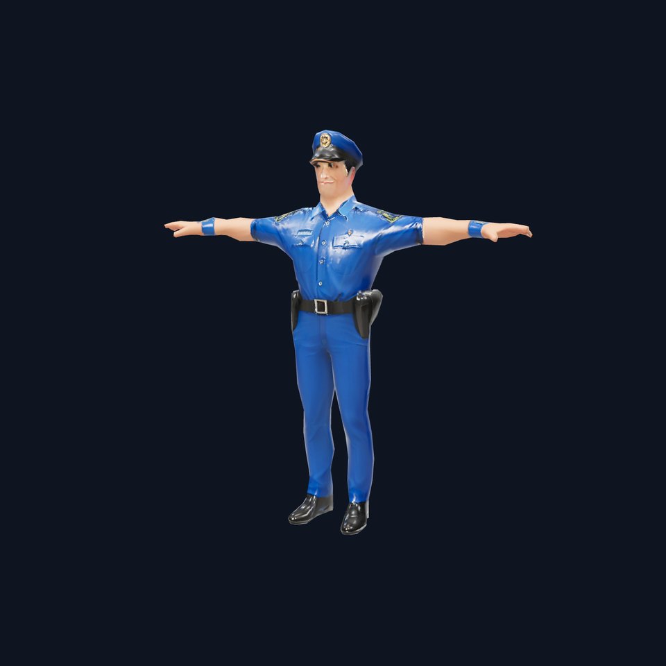 Cartoon Police Officer Model Pack viewer poster