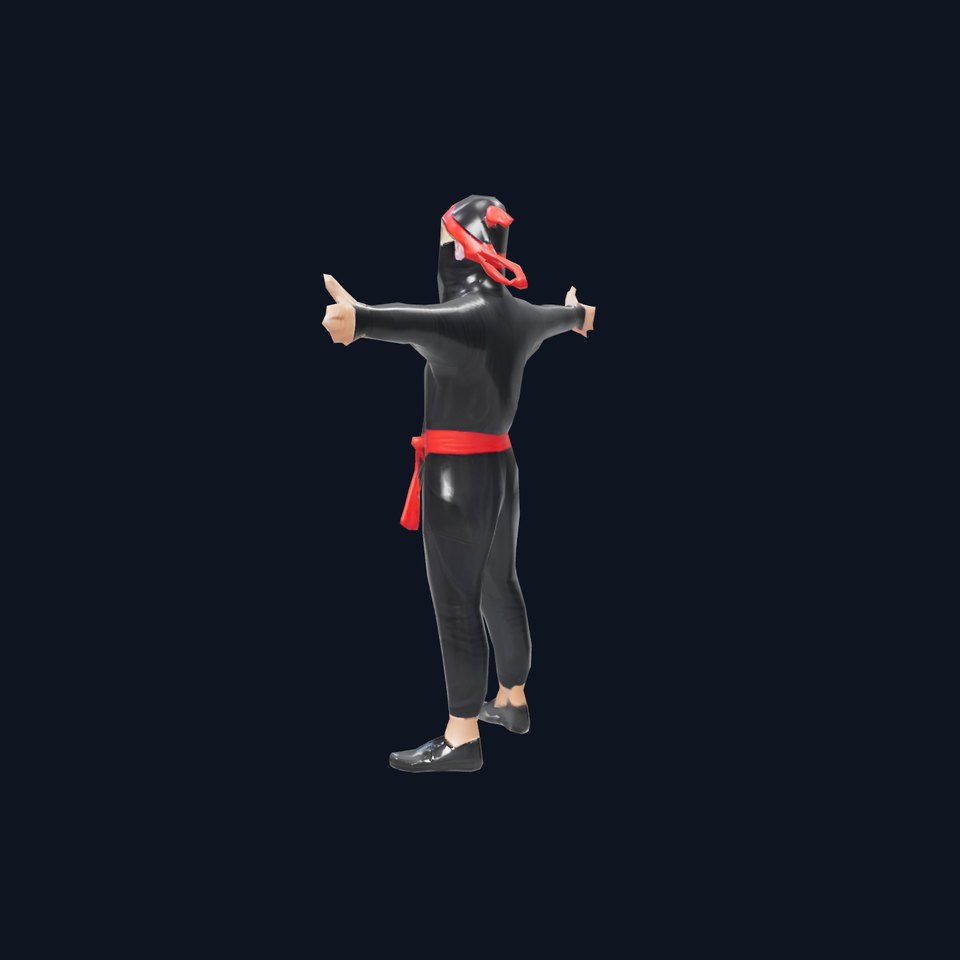 Ninja Character Model Pack with Red Accents
