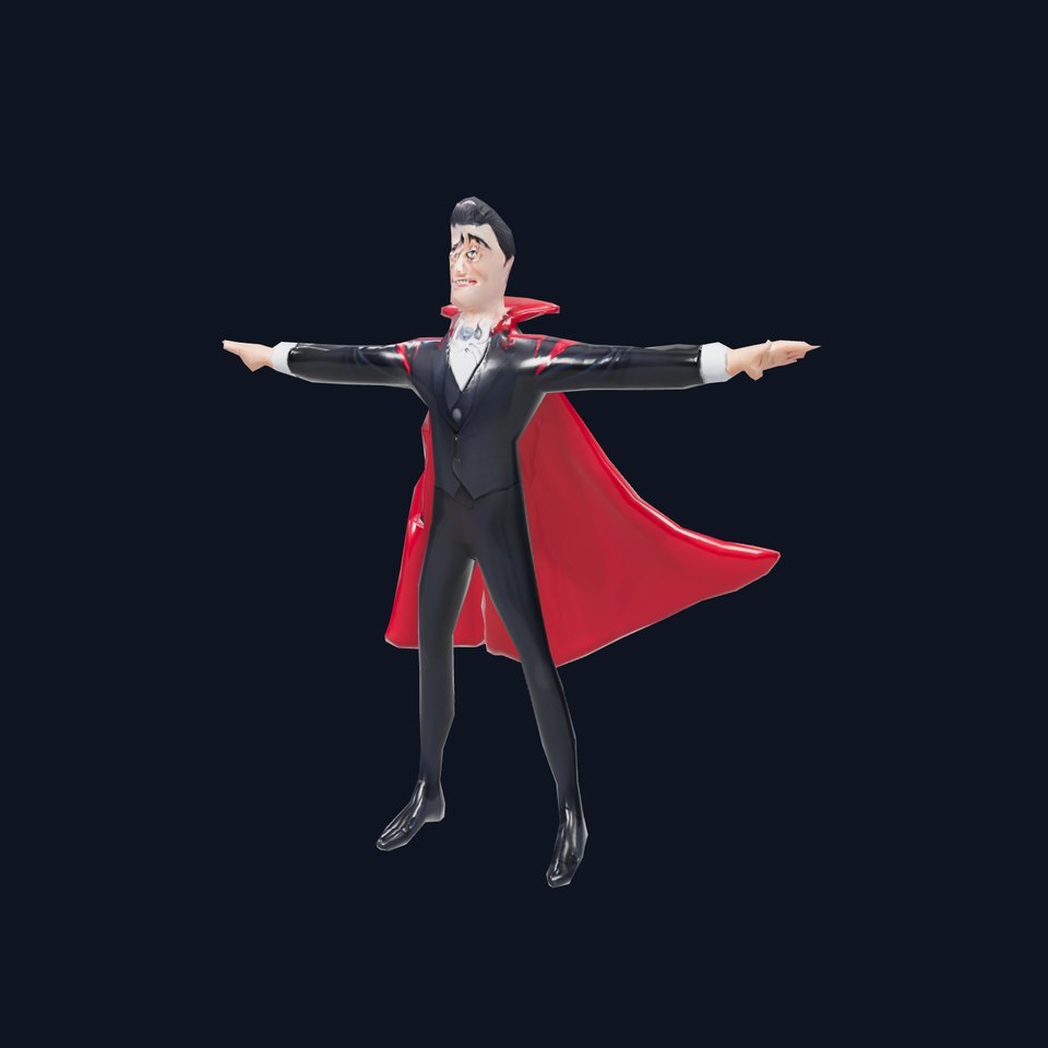 Charming Vampire Character Model Pack with Cape