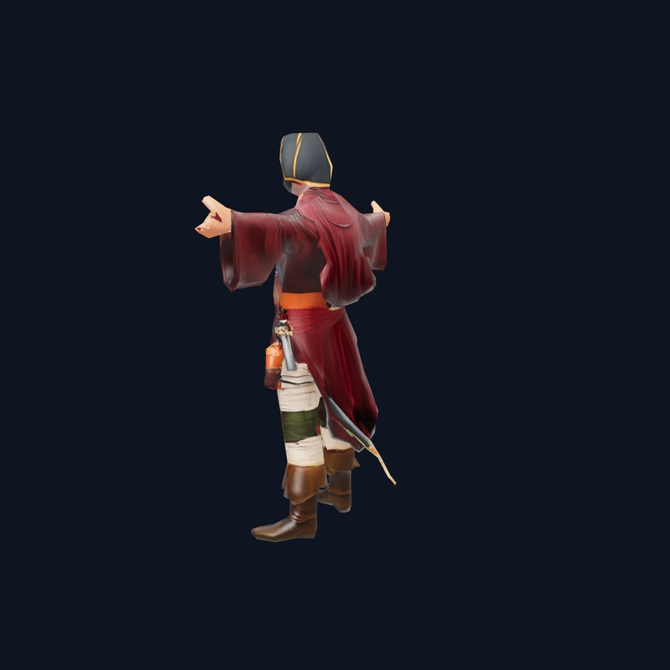 Pirate Character Model Pack with Detailed Garments