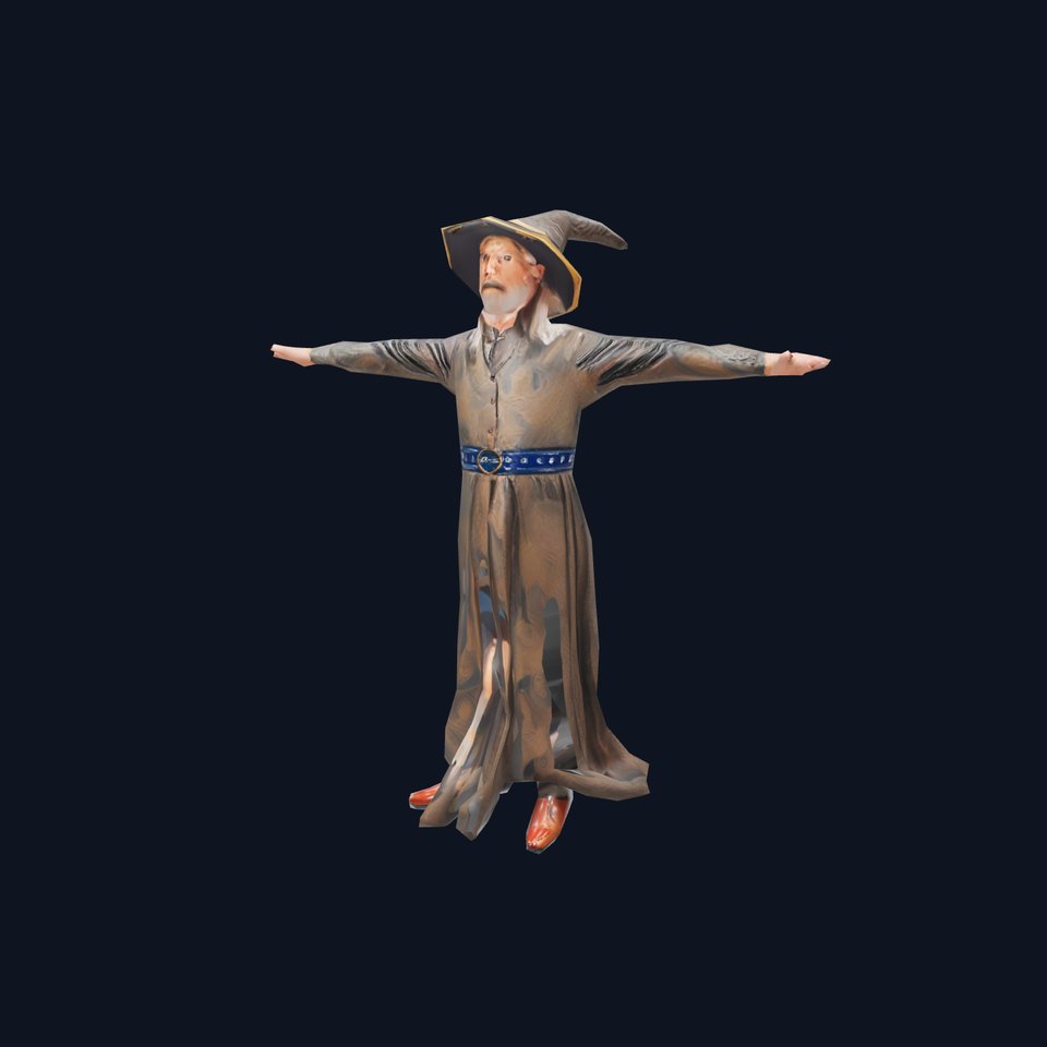 Wizard Character Model Pack with Detailed Outfit and Accessories