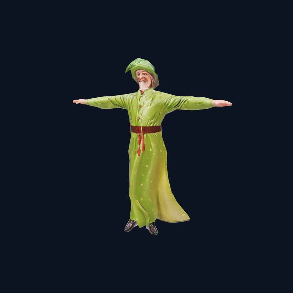 Green Wizard Outfit Model Pack