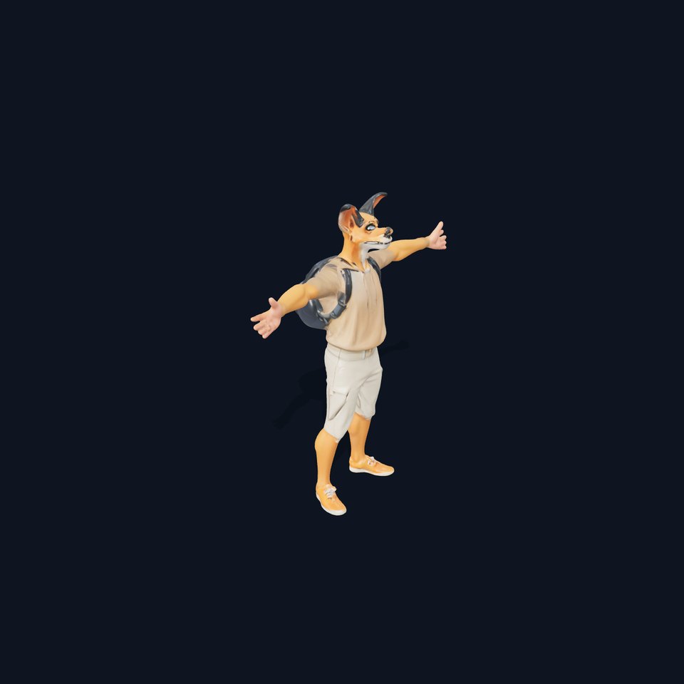 Animated Character DogHuman Hybrid Model Pack viewer poster