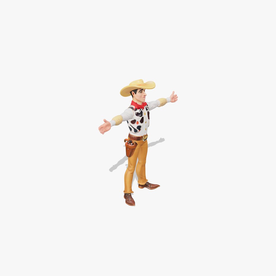 Cowboy Character Model Pack with Detailed Textures