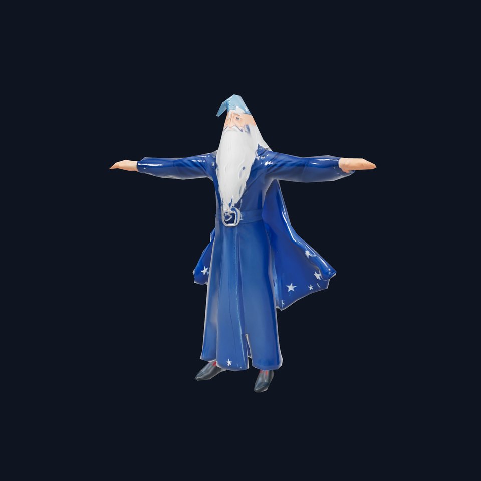 Wizard Character Model Pack with Detailed Robes and Accessories