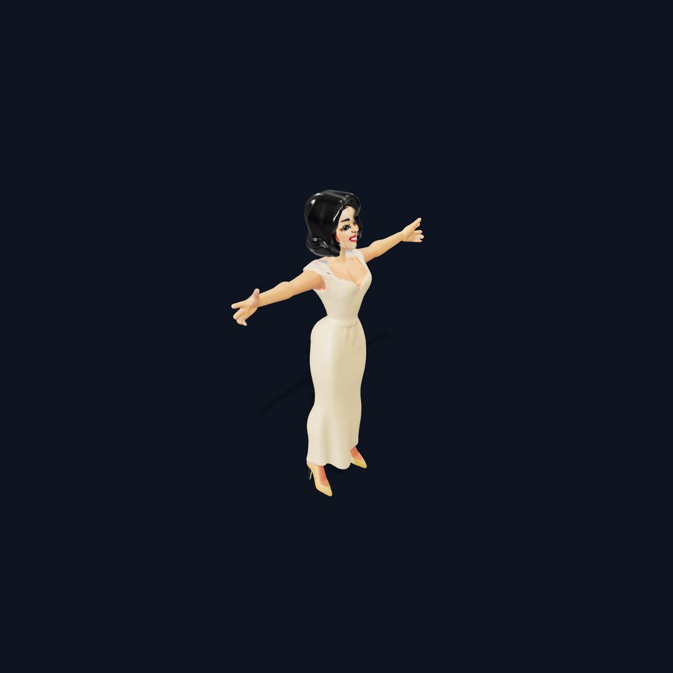 Elegant Woman Model Pack with Evening Gown