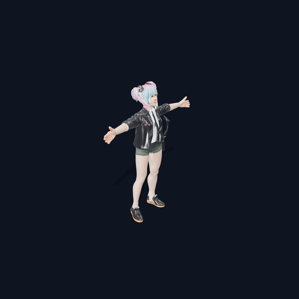 Colorful Anime Character Model Pack with School Uniform viewer poster