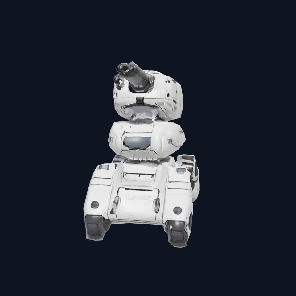 Futuristic Turret Model Pack with Rotating Cannons