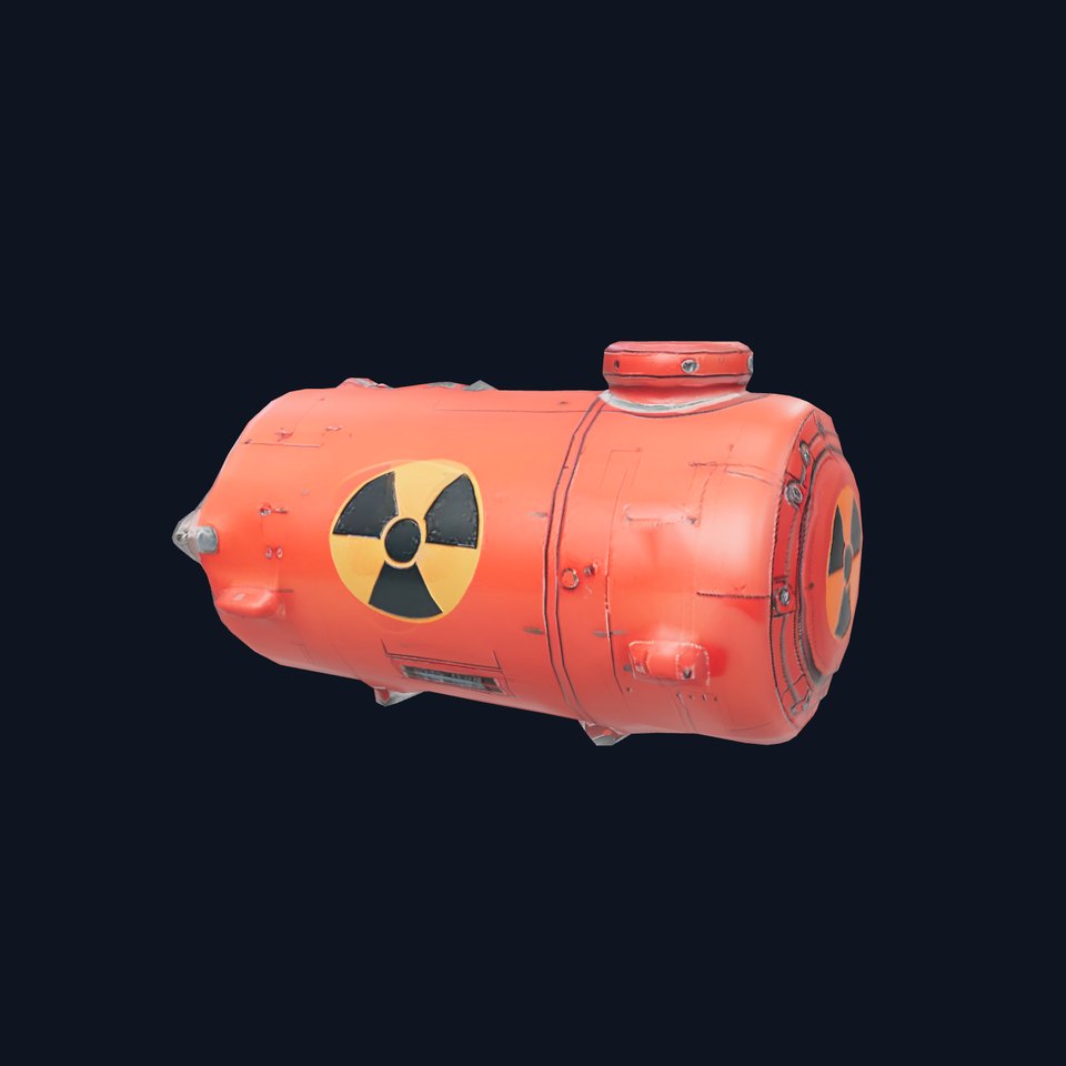 Red Torpedo Model Pack with Hazard Symbol